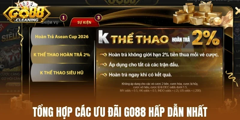 Tổng hợp các ưu đãi Go88 hấp dẫn nhất