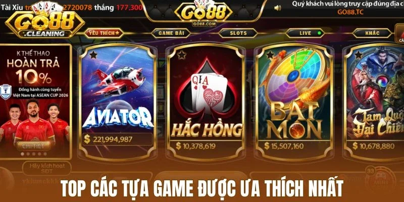 Top các tựa game được ưa thích nhất