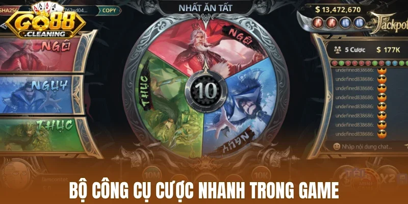 Bộ công cụ cược nhanh trong game