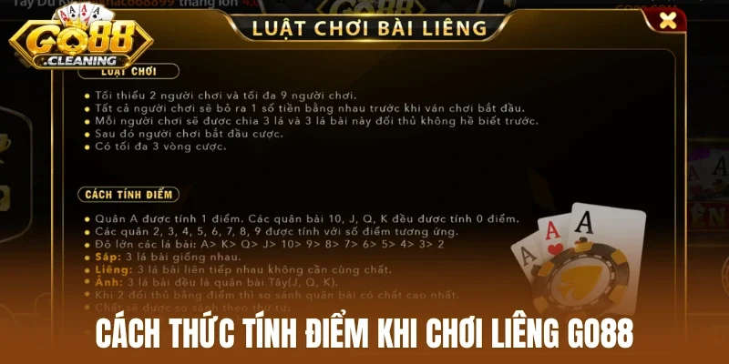 Cách thức tính điểm khi chơi liêng Go88