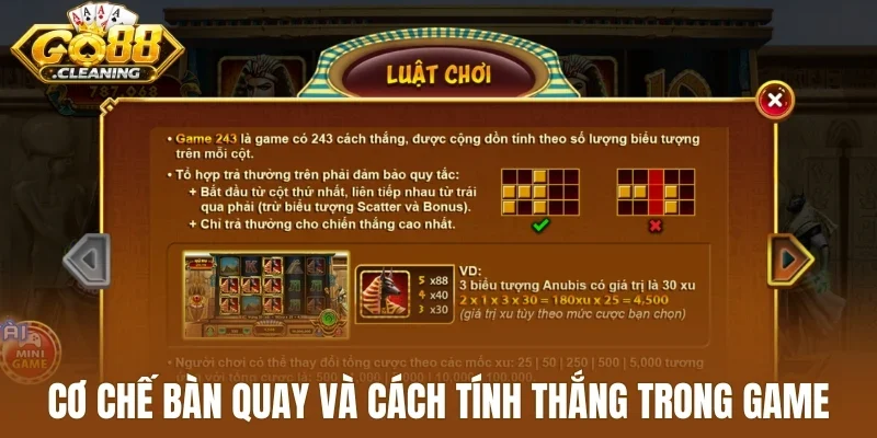 Cơ chế bàn quay và cách tính thắng trong game