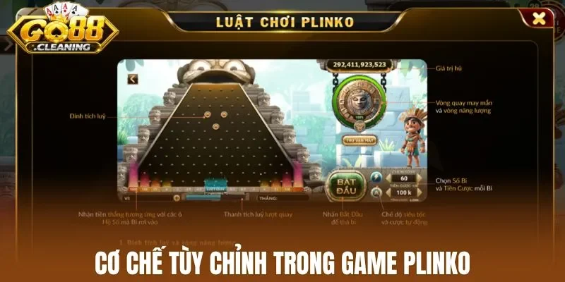 Cơ chế tùy chỉnh trong game plinko