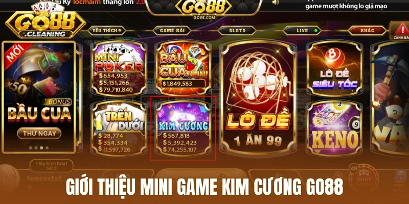 Giới thiệu mini game kim cương Go88