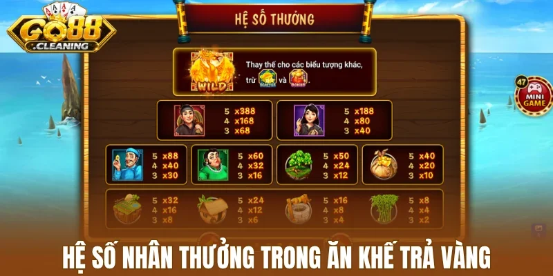 Hệ số nhân thưởng trong ăn khế trả vàng