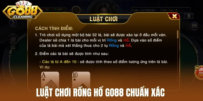Luật chơi rồng hổ Go88 chuẩn xác