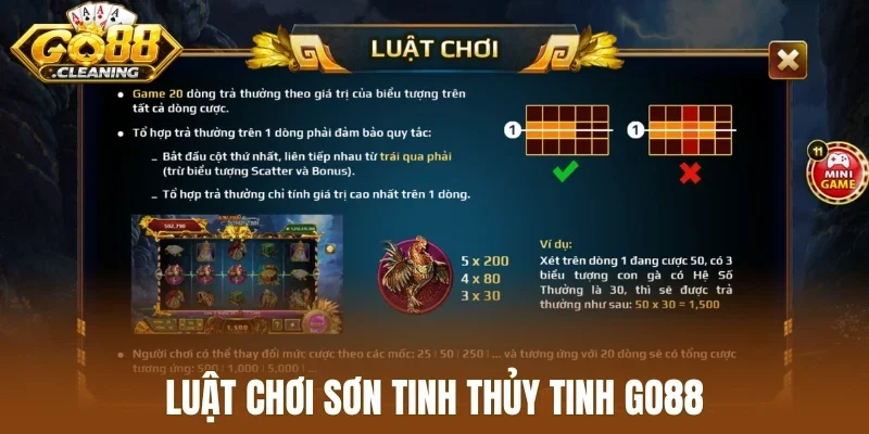 Luật chơi Sơn Tinh Thủy Tinh Go88