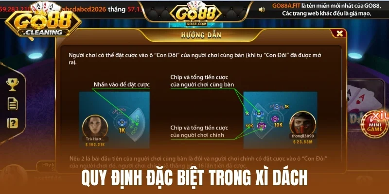 Quy định đặc biệt trong xì dách