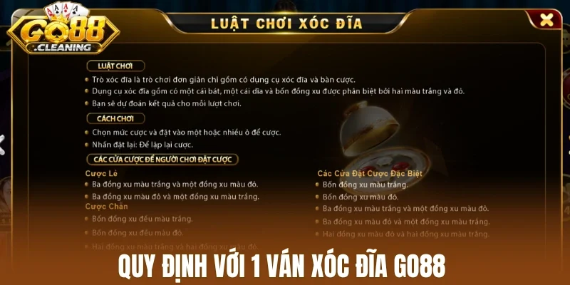 Quy định với 1 ván xóc đĩa Go88 
