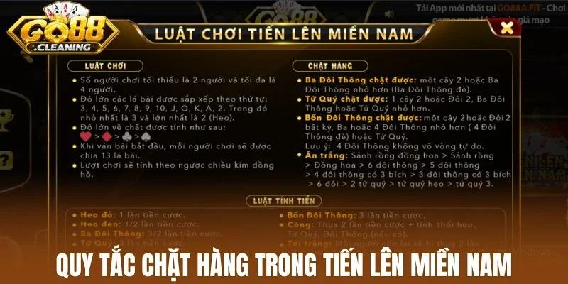 Quy tắc chặt hàng trong tiến lên miền Nam