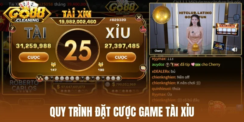Quy trình đặt cược game tài xỉu