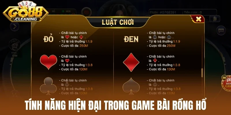 Tính năng hiện đại trong game bài rồng hổ