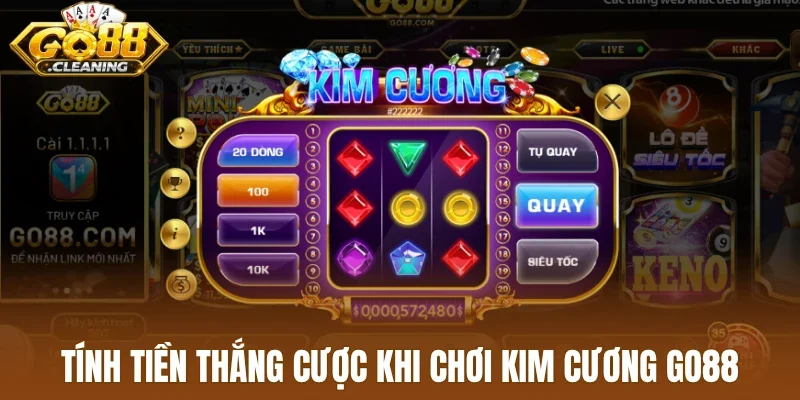 Tính tiền thắng cược khi chơi kim cương Go88