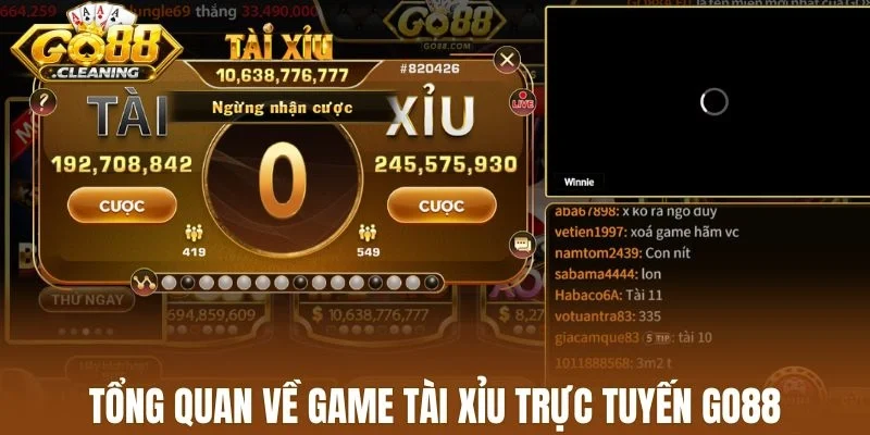 Tổng quan về game tài xỉu trực tuyến Go88